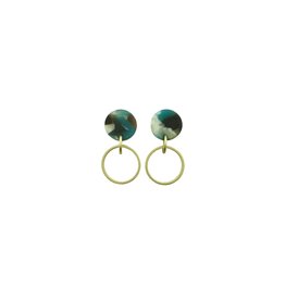 oorbEllen acryl 12mm turquoise open cirkel