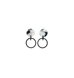 oorbEllen acryl 12mm wit open cirkel