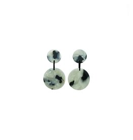oorbEllen acryl 12mm wit dubbel