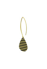 oorbEllen mix&match druppel gestreept lang goud