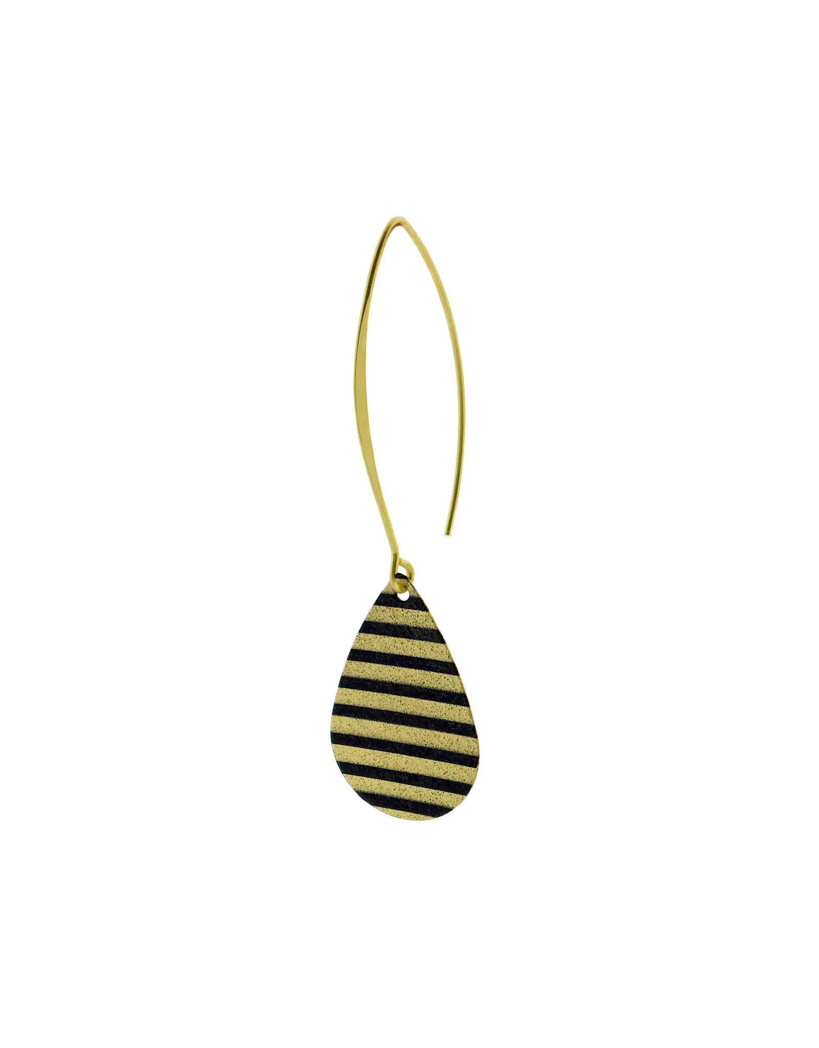 oorbEllen mix&match druppel gestreept lang goud