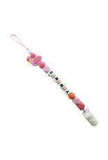 Tutketting siliconen met naam flamingo