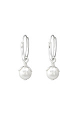 Ringetjes zilver parel wit