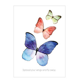 Postkaart Spread your wings and fly away.. vlinders