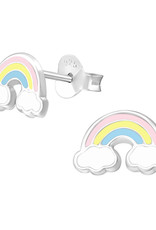 Stekertjes zilver regenboog pastel