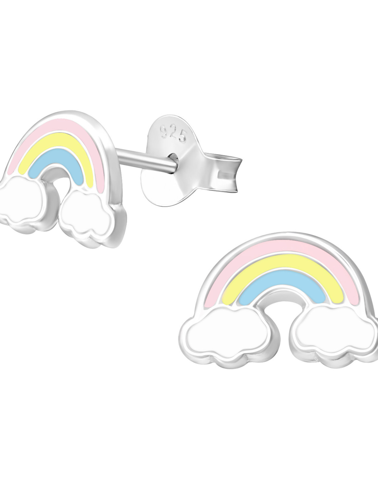 Stekertjes zilver regenboog pastel