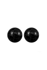 oorbEllen stekers 12mm bol marmer zwart