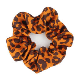Scrunchie luipaard roest
