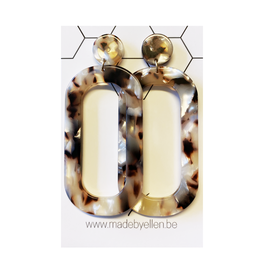 oorbEllen acryl lang beige