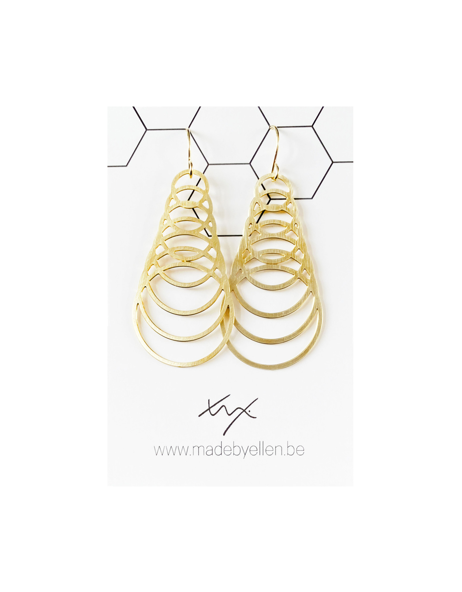Hangers goudkleurig cirkels verticaal