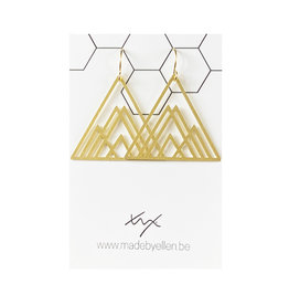 Hangers goudkleurig driehoeken groot