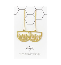 Hangers goudkleurig golven afgerond