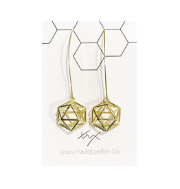 Hangers goudkleurig 3D hexagon