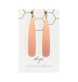 oorbEllen acryl druppel hoogglans roze
