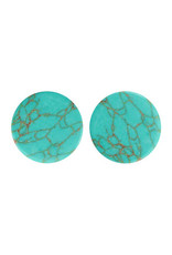 Stekers plat 12mm marmer turquoise