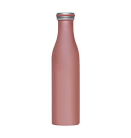 Dubbelwandige fles RVS 750ml oudroze