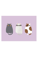 Postkaart met strijkpatch & enveloppe kat