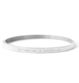 Armband RVS You are one in a million zilverkleurig