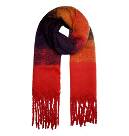 Sjaal rood/oranje/zwart