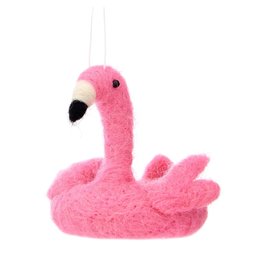 Kerstversiering flamingo vilt