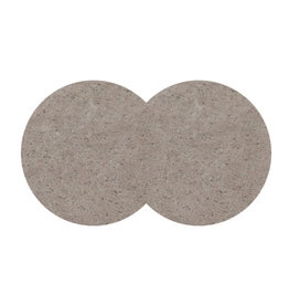 oorbEllen leder stekers rond 35mm beige