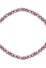 Armbandje strass mauve