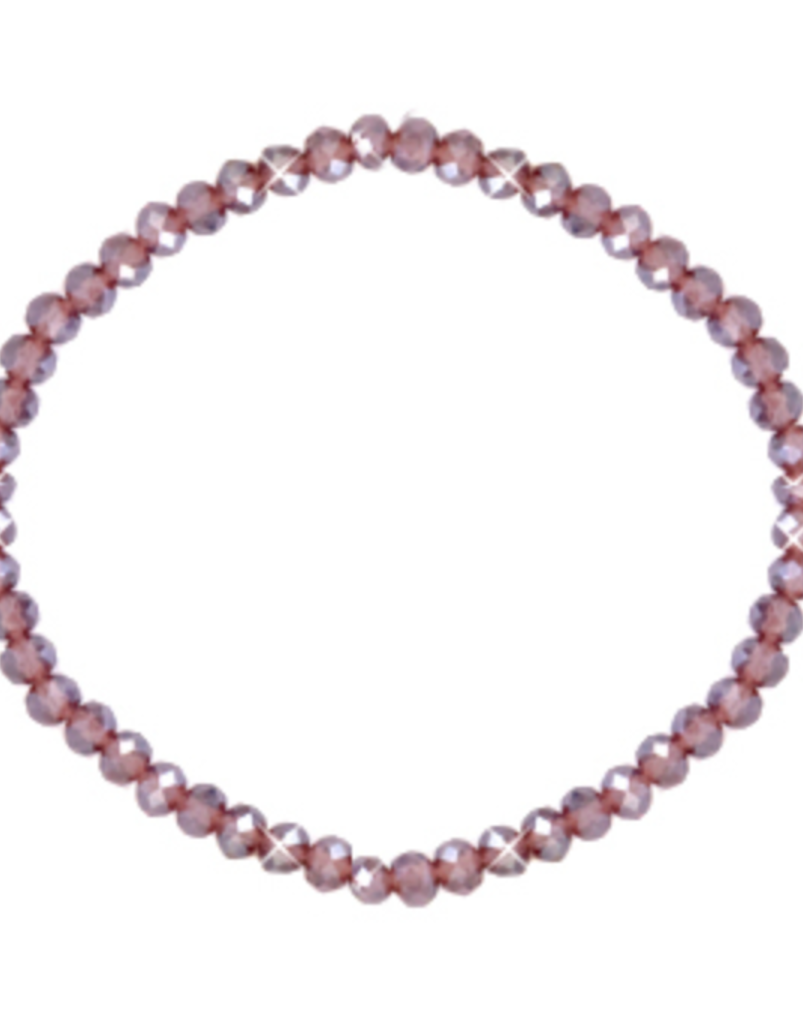 Armbandje strass mauve