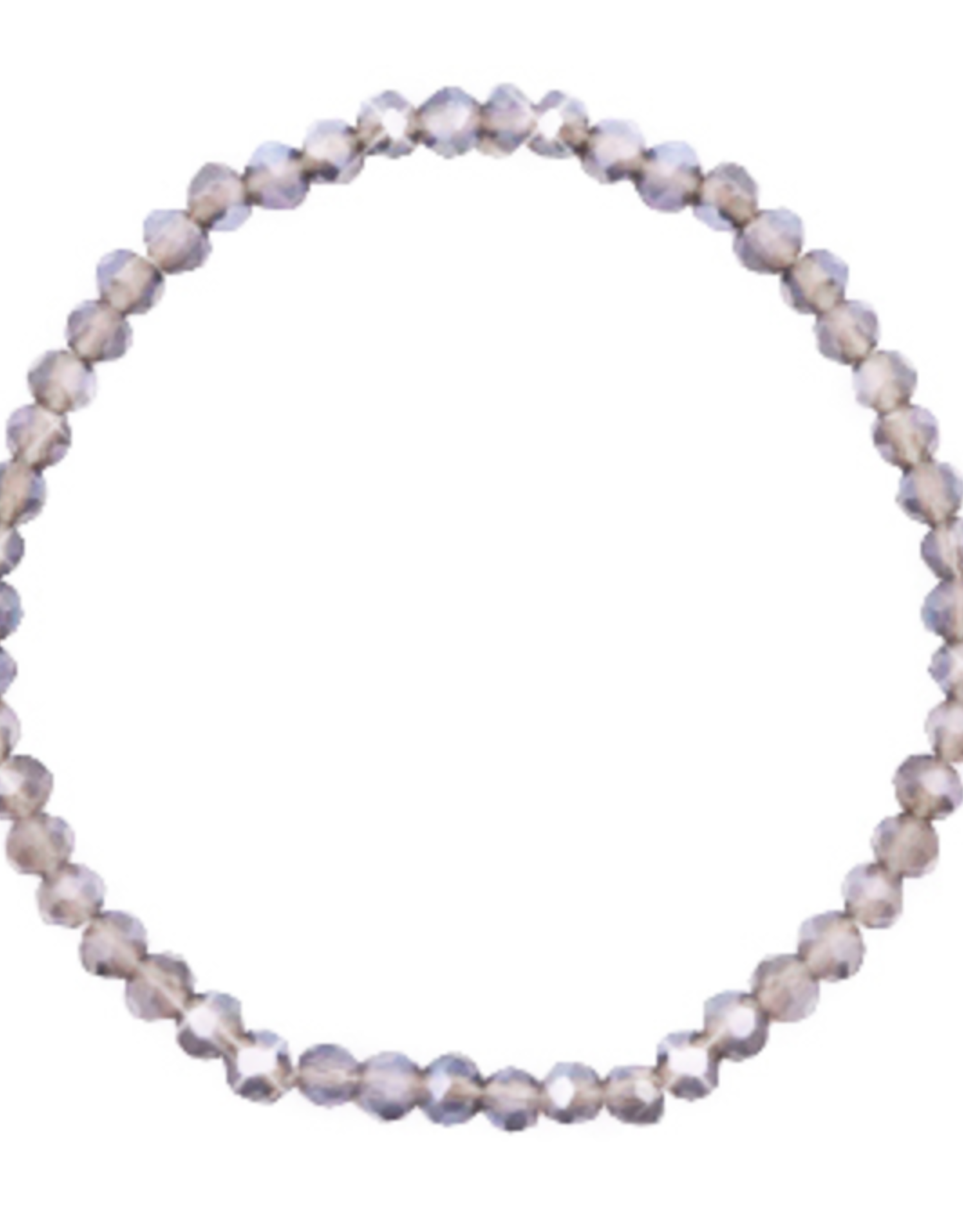 Armbandje strass taupe