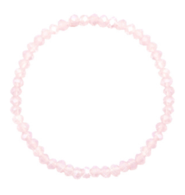 Armbandje strass transparant roze