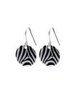 Hangertjes zilver 12mm zebra