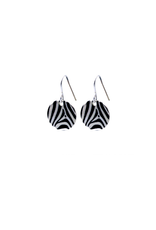 Hangertjes zilver 12mm zebra