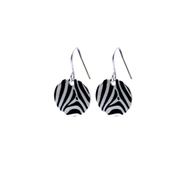 Hangertjes zilver 12mm zebra