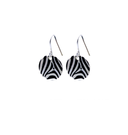 Hangertjes zilver 12mm zebra