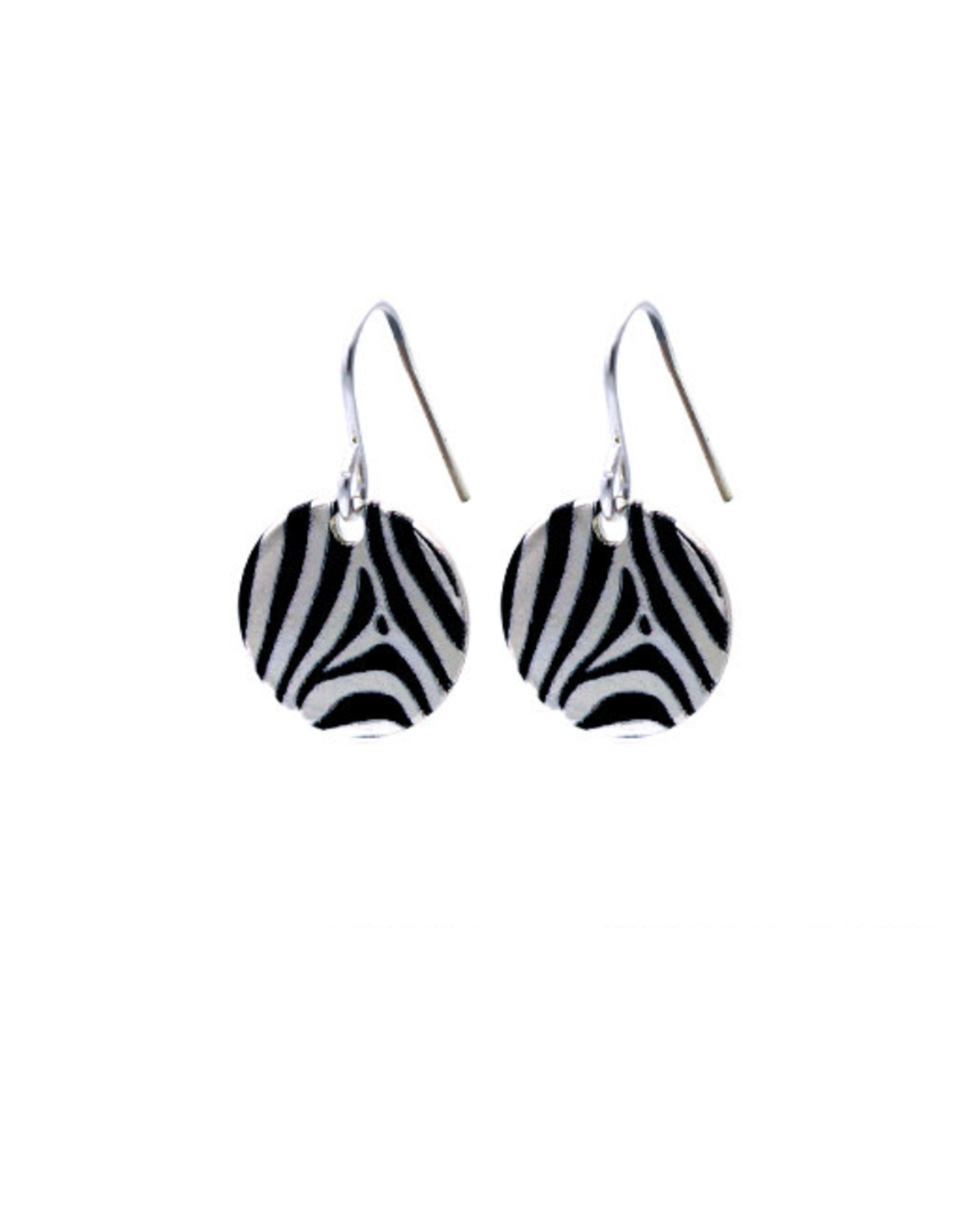 Hangertjes zilver 12mm zebra