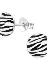 Stekertjes zilver rond zebra 7mm