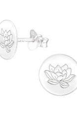 Stekertjes zilver schijfje lotus