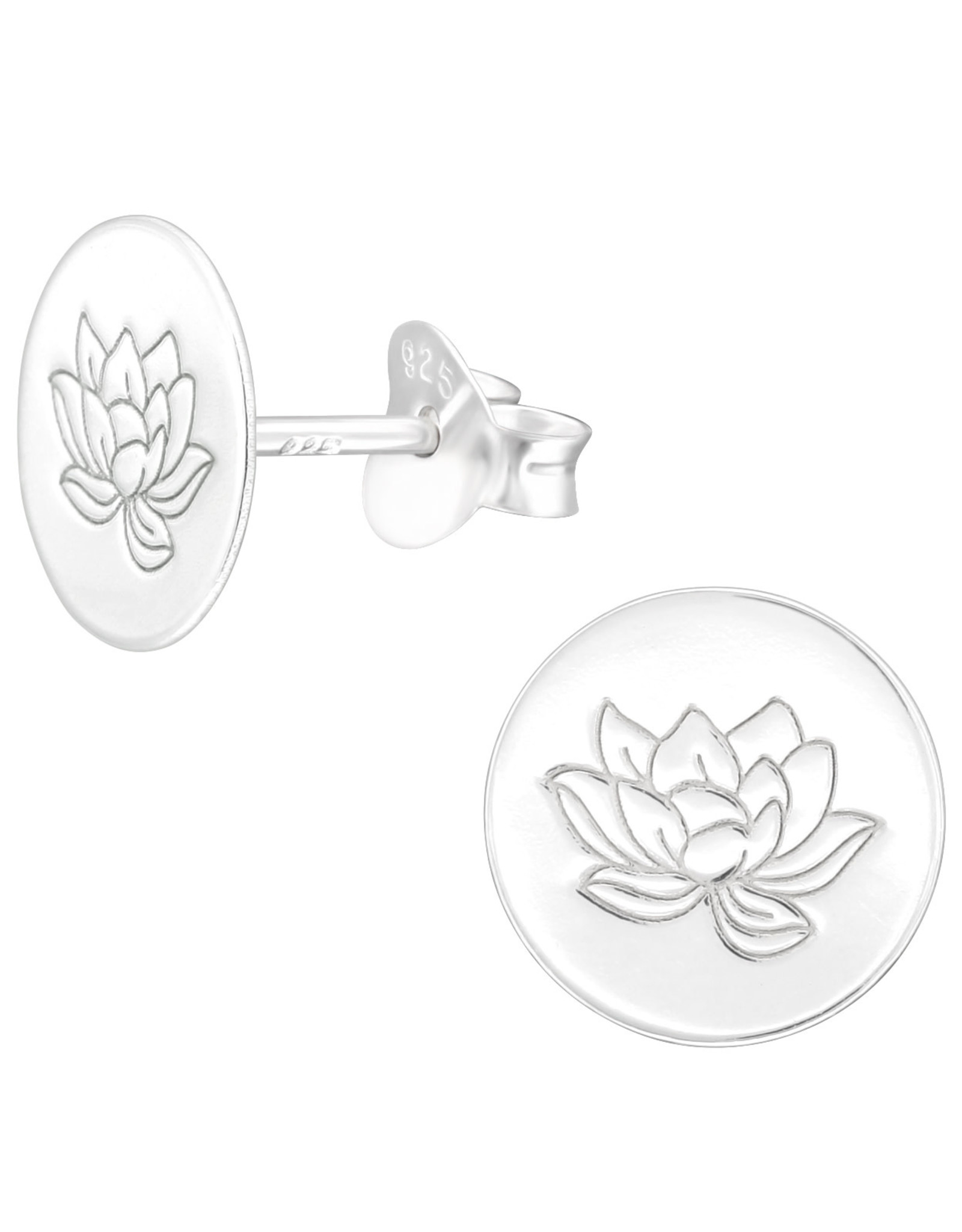 Stekertjes zilver schijfje lotus