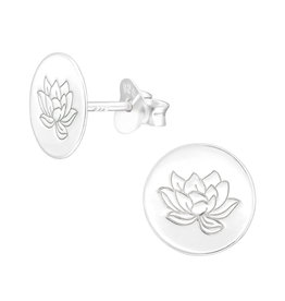 Stekertjes zilver schijfje lotus