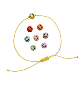 Armbandje smiley enkel