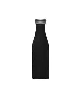 Dubbelwandige fles RVS 500ml zwart