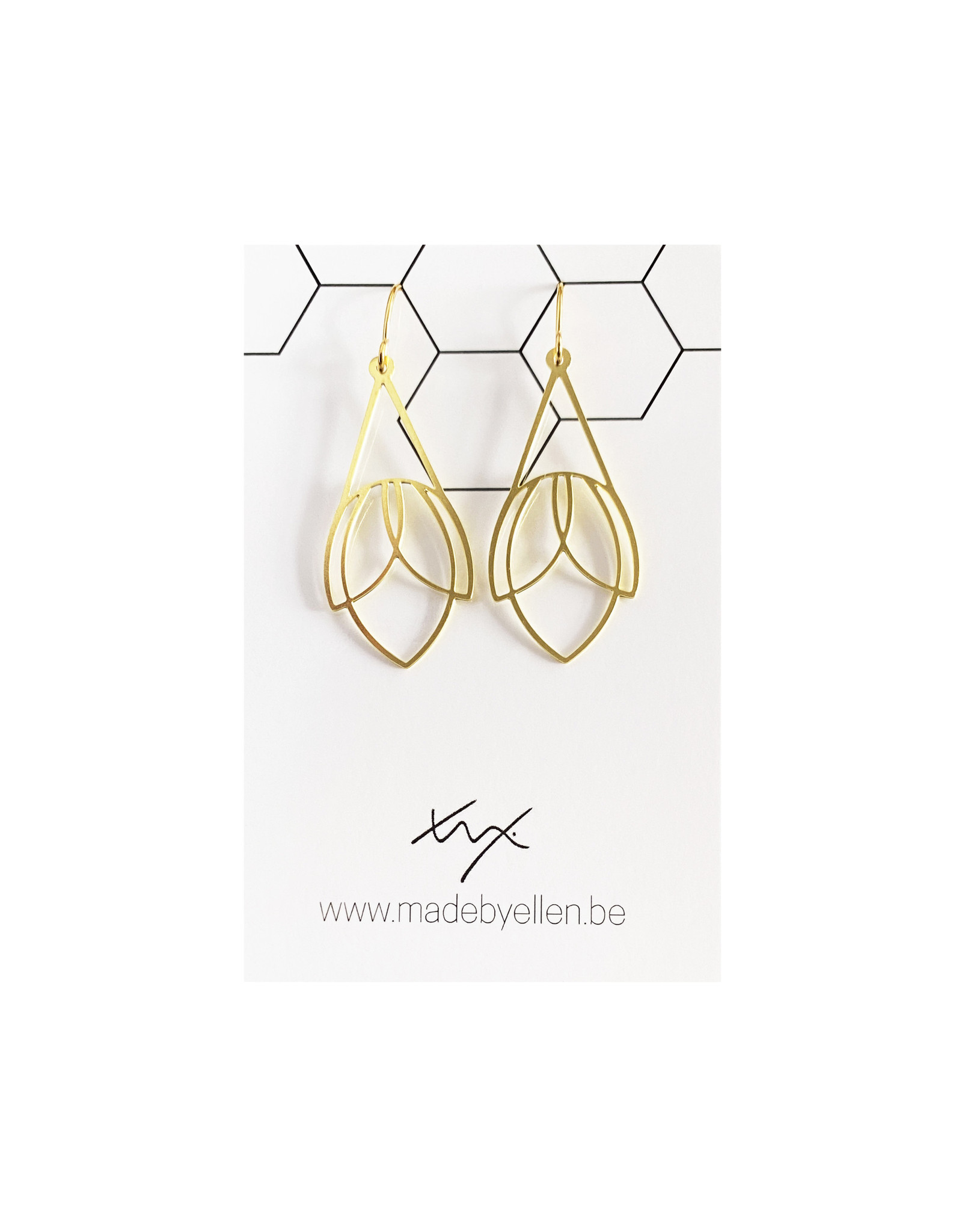 Hangers goudkleurig tulp