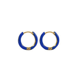 Creolen rvs 14mm blauw