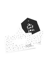 Postkaart & enveloppe gestanst ‘Ik lief jou’
