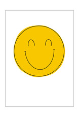 Postkaart smiley geel N