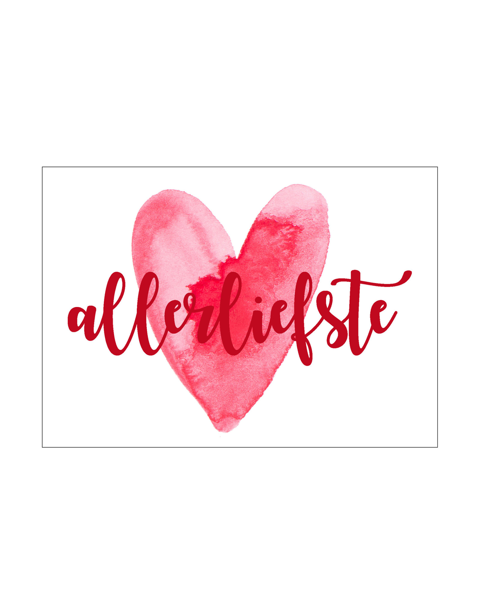 Postkaart Allerliefste hart N
