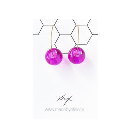 Creolen glasparel fuchsia