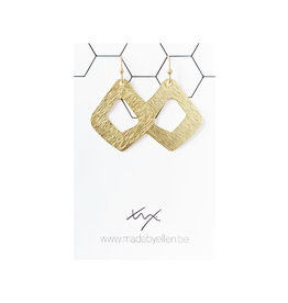 Hangers vierkant breed goudkleurig