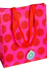 Shopper A3 polkadot fuchsia roze