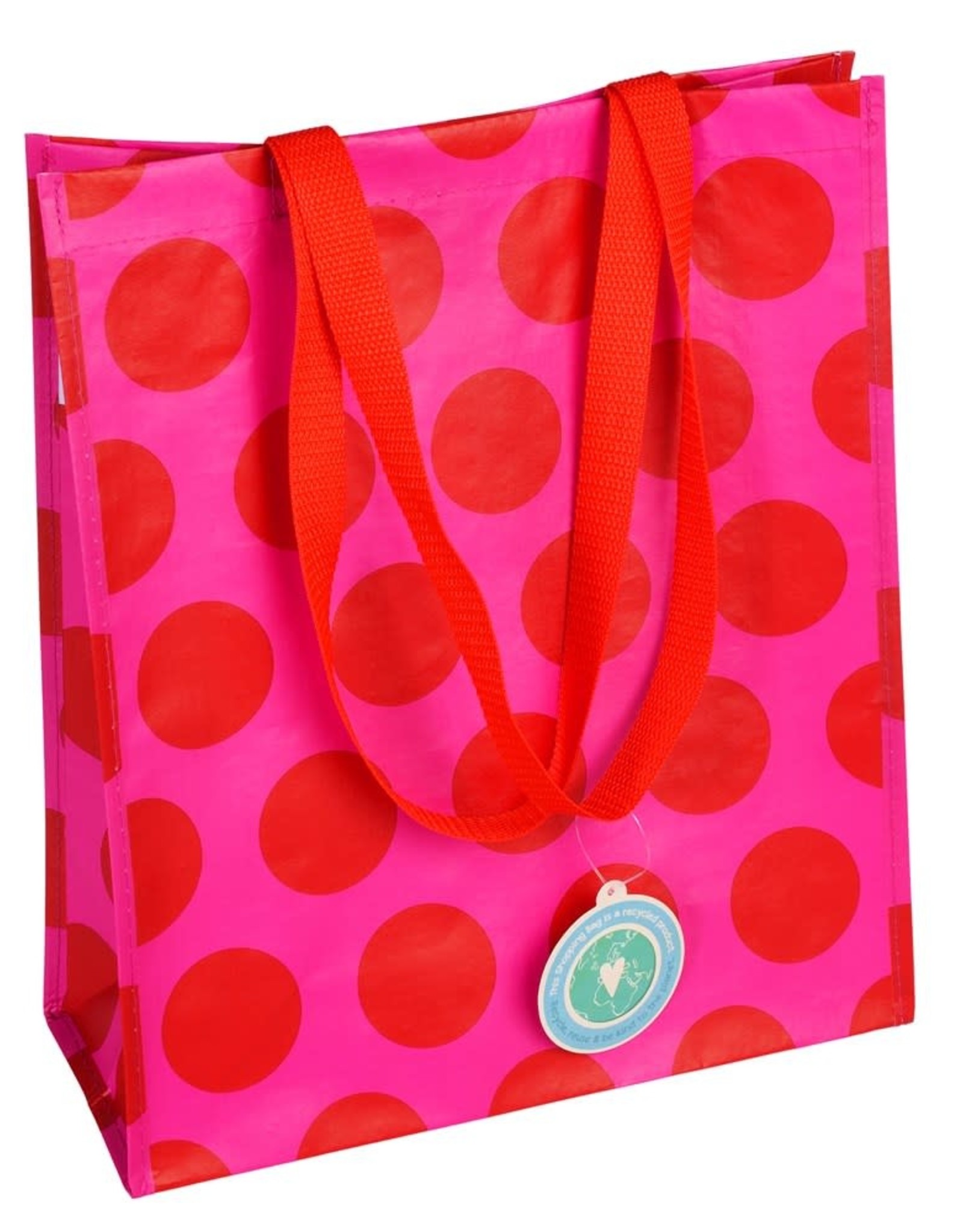 Shopper A3 polkadot fuchsia roze