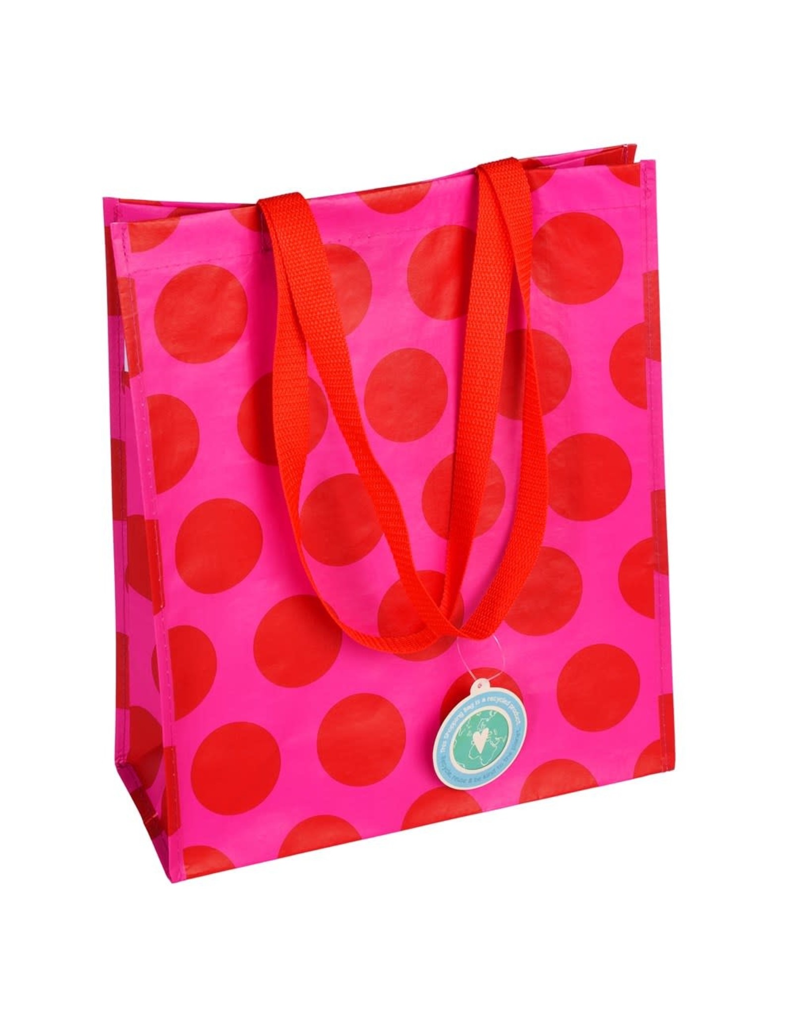 Shopper A3 polkadot fuchsia roze